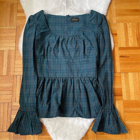 PETER SYN peplum structure Office Siren Top Long sleeve - Picture 5 of 12